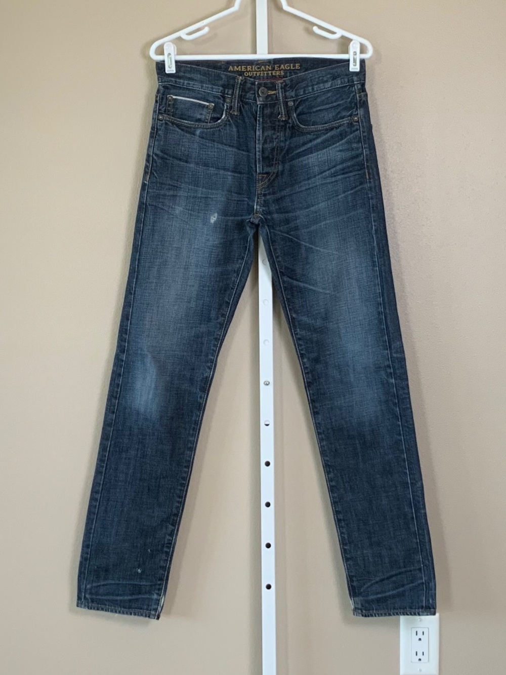 American Eagle Original Taper Distressed Jeans